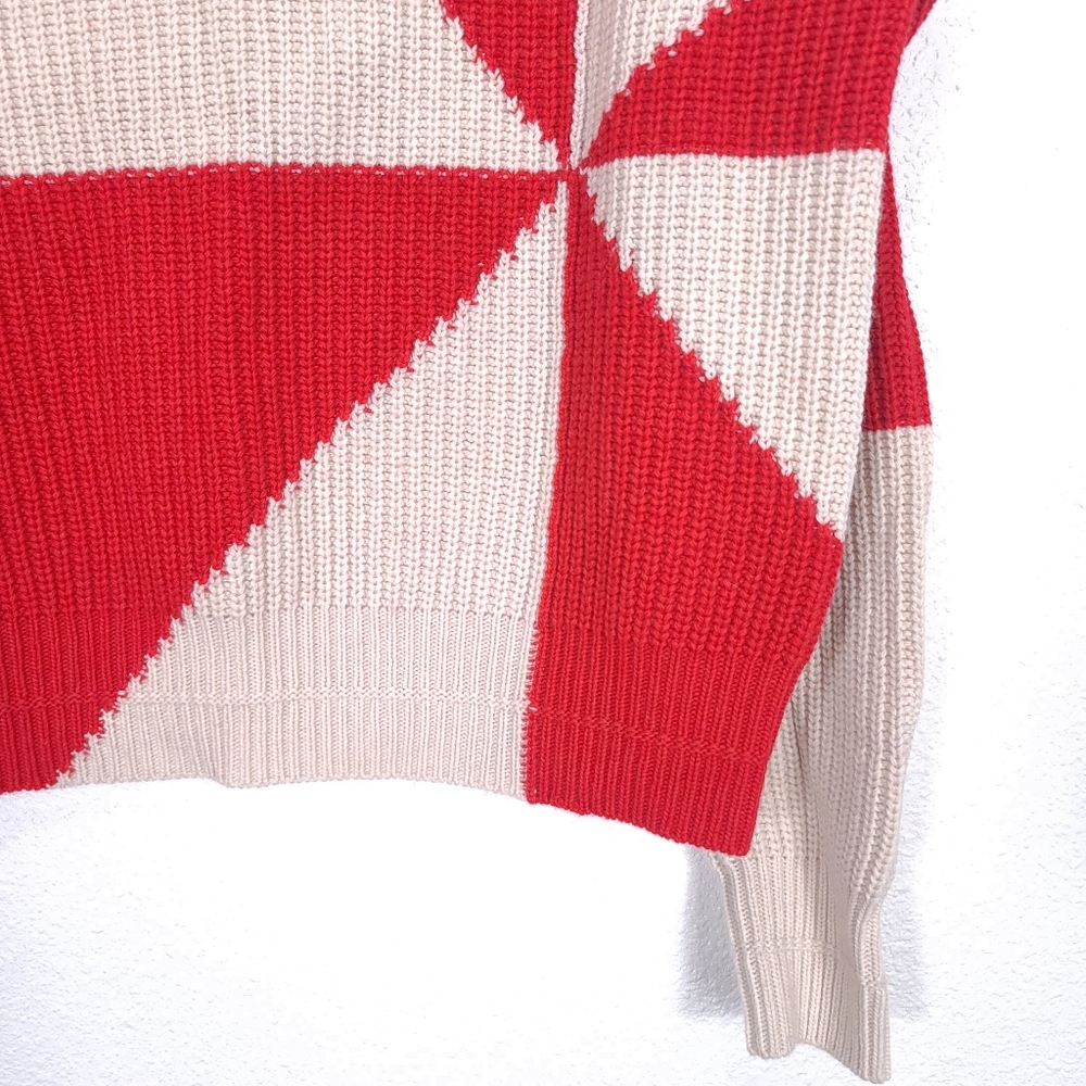 PARADIS PERDUS Jules Intarsia Ivory Red Sweater - Picture 13 of 14